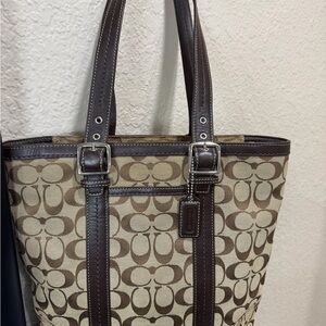 Coach Signature Jacquard Tote Bag